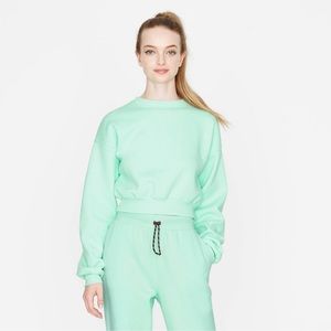 Mint Cropped sweatshirt